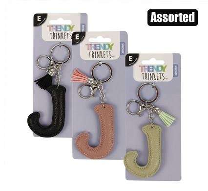 Keychain alpha faux-leather j