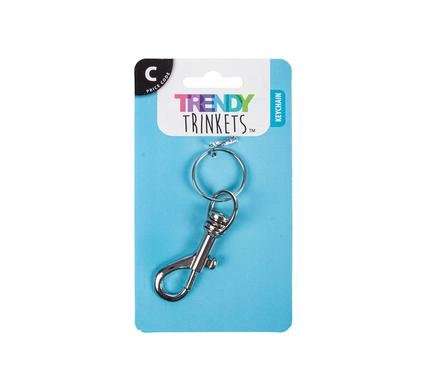 Keychain mtl silver snap hook header