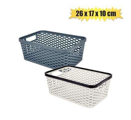 Basket pl honeycomb 26x17x10cm