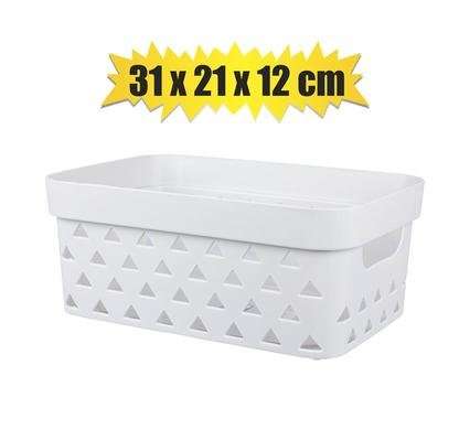 Basket pl triangle pattern 31x21x12cm