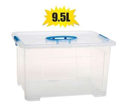 Storage box clear go2 9.5l 33x25x19cm