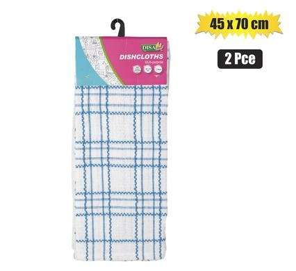 Dish cloth cotton 45x70cm 2pce 80g rev