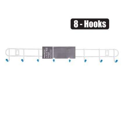 Hook hanger pl coated 8 hook wall mount