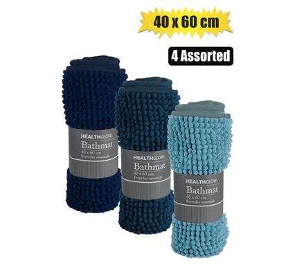 Bathmat chenille 40x60cm asstd