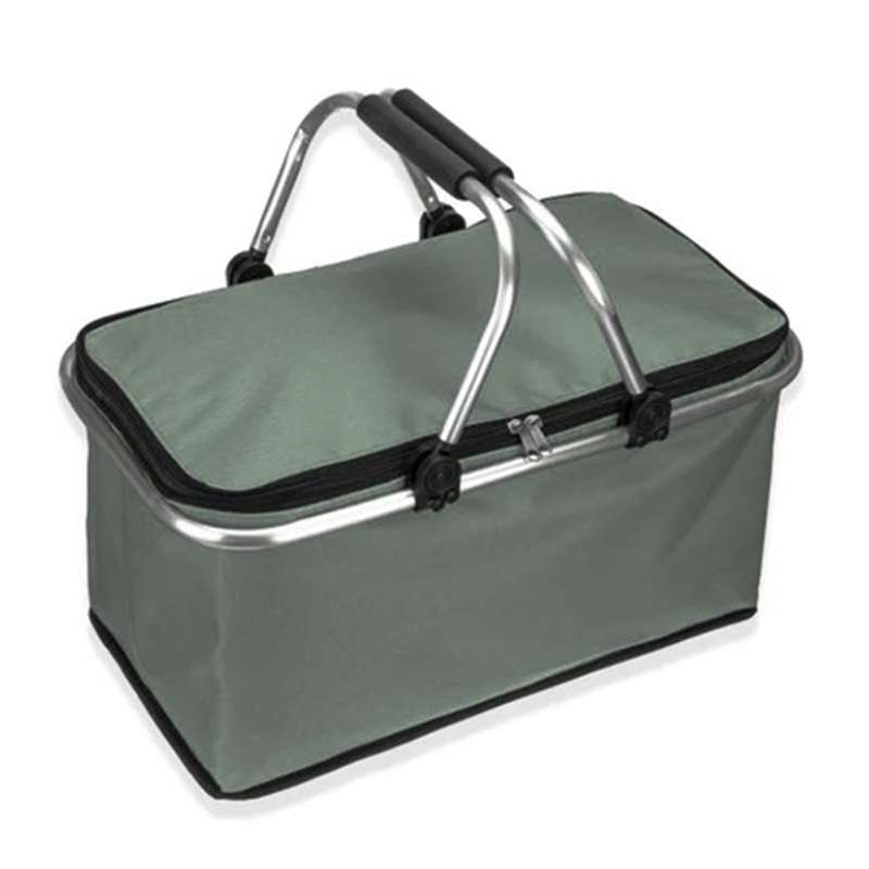 Picnic Cooler Bag/Large/Collapsible with Folding Handles 46x28x22cm