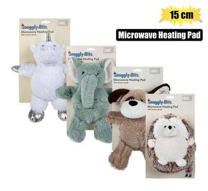 Microwave heating pad 15cm animals asst