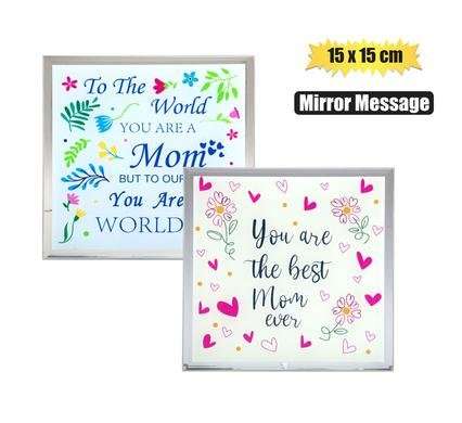 Orn occasion mom mirror message 15x15cm
