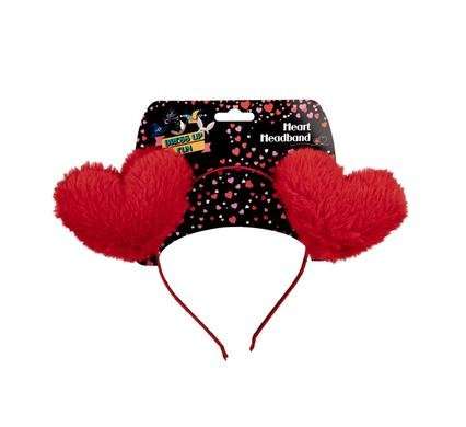 Dress up heart plush headband
