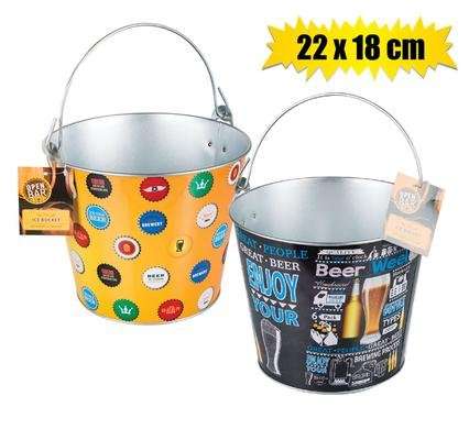 Decorated Tinplate Ice Bucket