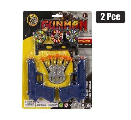 Gun hand suction dart police set 2 Piece