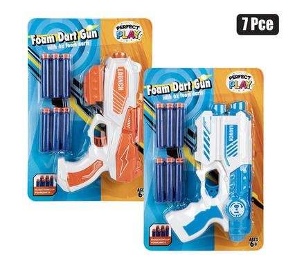 GUN FOAM DART SHOOT 21cm ASSORTED 7 Piece