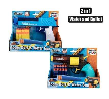 Gun foam dart 23cm 2 in 1 bullet/water