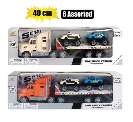 Vehicle playset truck & trailor w/2cars