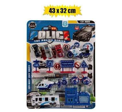 Police Vehicle Play Set, 13-piece