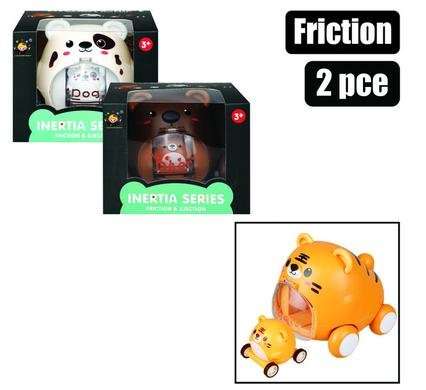Vehicle friction launching mini car, 2 Piece