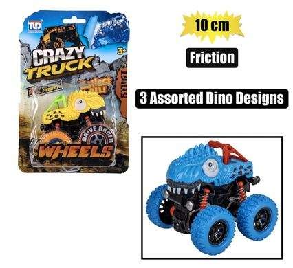 VEHICLE JEEP MONSTER DINO FRICTION 10cm
