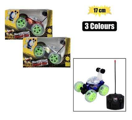 Battery operated rc stunt car metal 17cm