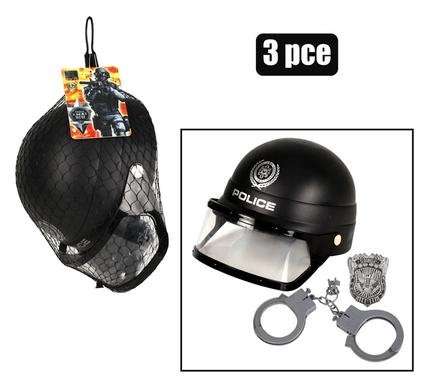 Police Hat, Cuffs, Keys & Badge