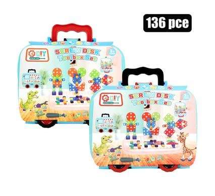 Boys playset tool kit diy box set 136 Piece