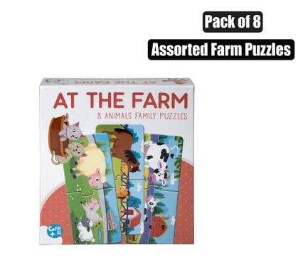 PUZZLE JIGSAW AT THE FARM 16 Piece 8 ASSORTED