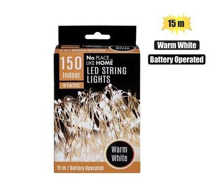 LIGHT FAIRY LED-150x WARM WHITE 15m BATTERY OPERATED