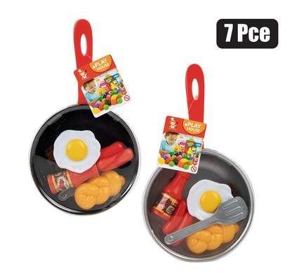 PLAY-SET PAN WITH FOOD