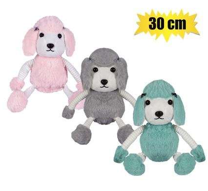 Plush dog poodle 30cm assorted
