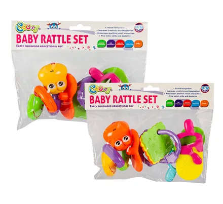 BABY RATTLE TEETHER SET 5PC