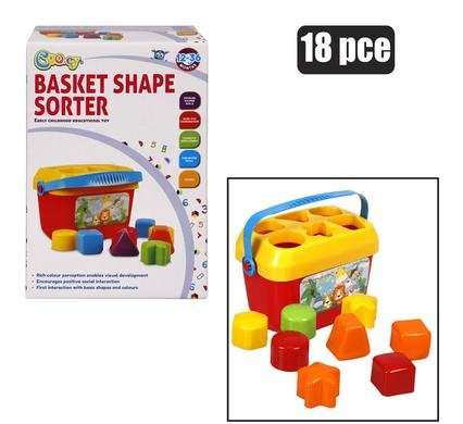Baby toy edu basket shape sorter 18 Piece