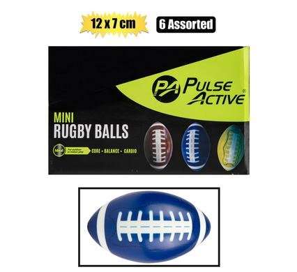 Ball rugby mini assorted 12x7cm