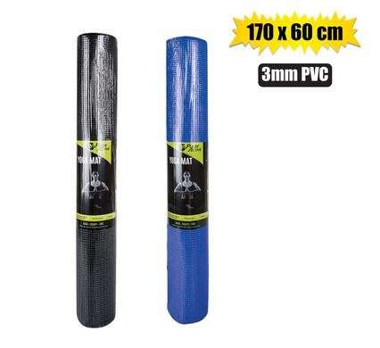 Fitness yoga mat 3mm pvc assorted