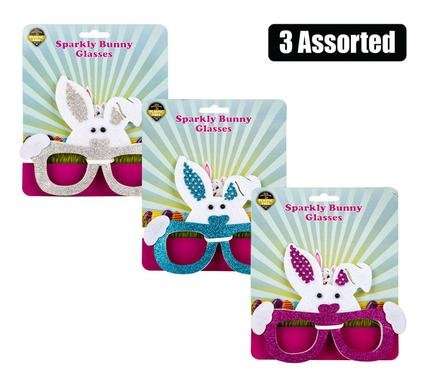 Dress up sparkle bunny glasses with ears