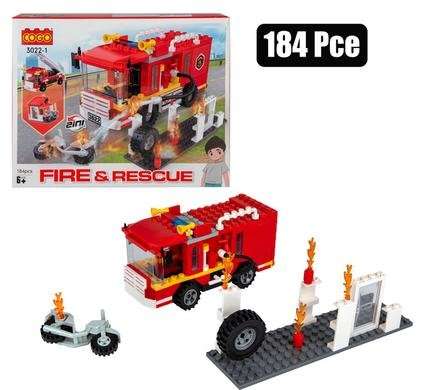 BUILDING BLOCKS COGO FIRE 184PCS