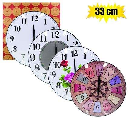 Clock wall plastic round 33cm antique