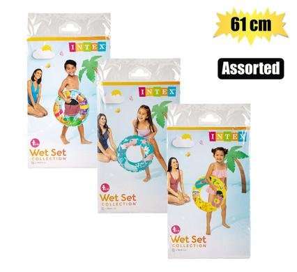Intex swim ring 61cm transparent assorted