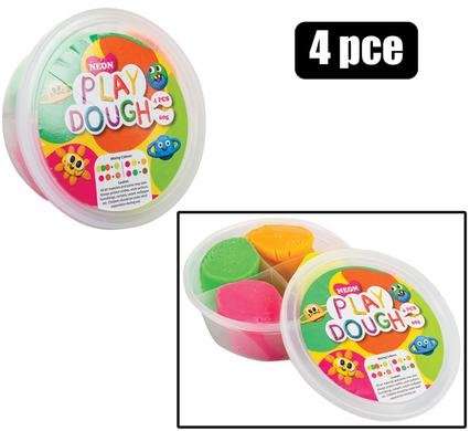 Edu play dough neon 60g 4 Piece tub