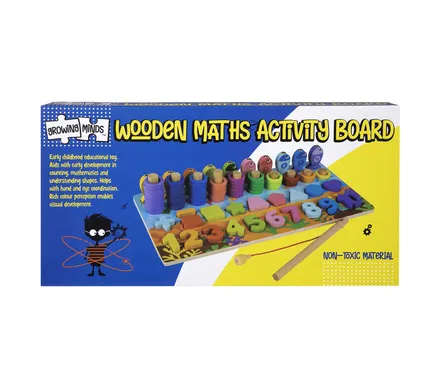 EDU WOOD 4-IN-ONE MATHS ACTIVITY BOARD