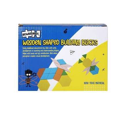 EDU WOOD SHAPE BUILDING BLOCKS 60 Piece