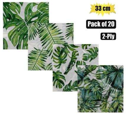 Serviettes 2ply 33cm 20pc leaves