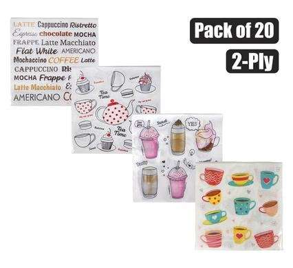 Serviettes 2ply 33cm 20 Piece beverage