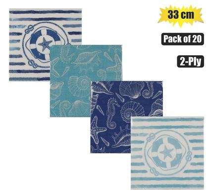 Serviettes 2ply 33cm 20 Piece marine