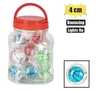 NOVELTY BOUNCY BALL W/LIGHT 4.5cm