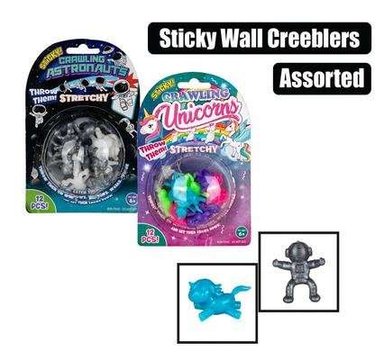 NOVELTY STICKY WALL CREEBLERS ASSORTED