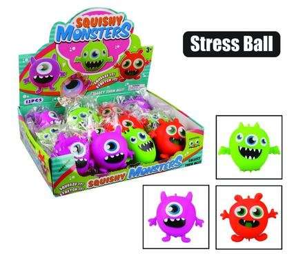 Novelty ball stress monsters assorted