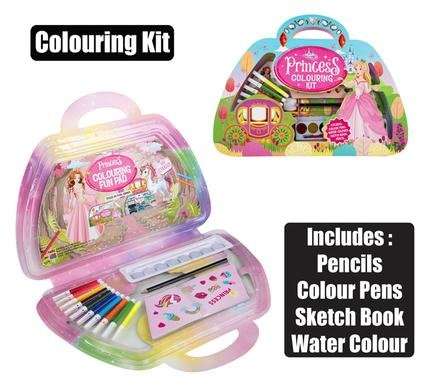 BOOK ACTIVITY PRINCESS COLOURING KIT