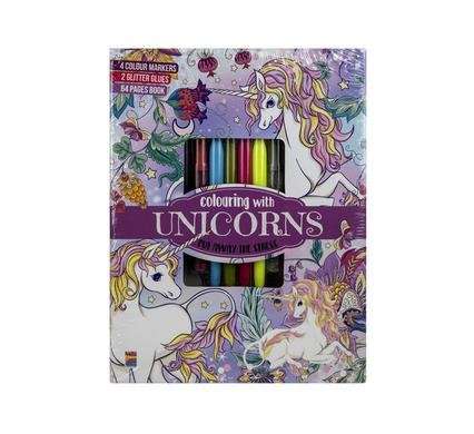 BOOK COLOURING WITH UNICORNS