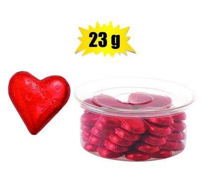 SWEET CHOC RP CHOC HEART RED 23g (T)