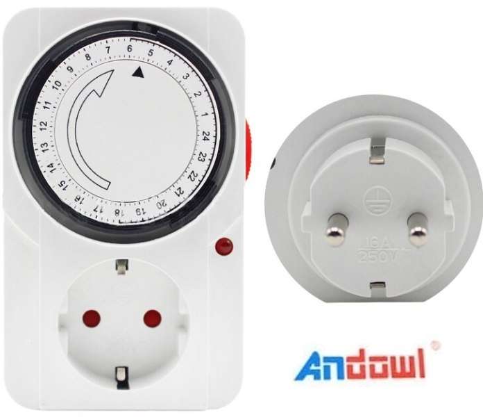 24 Hour Daily Programmable Analogue Electric Timer Plug  - Start & Stop your Electrical Devices