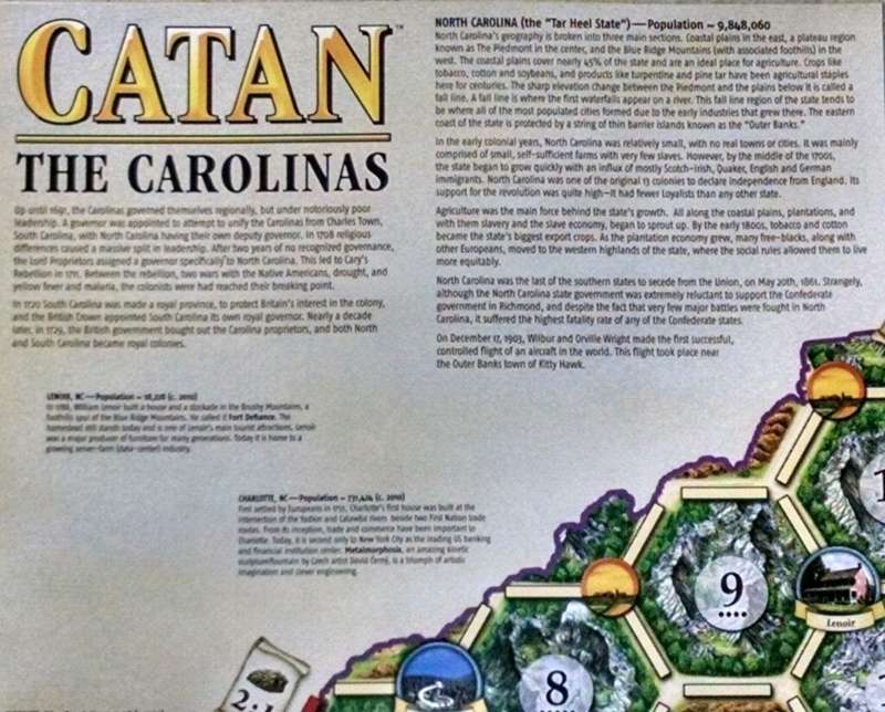 Catan Geographies: The Carolinas - BOARDGAME-CN3526