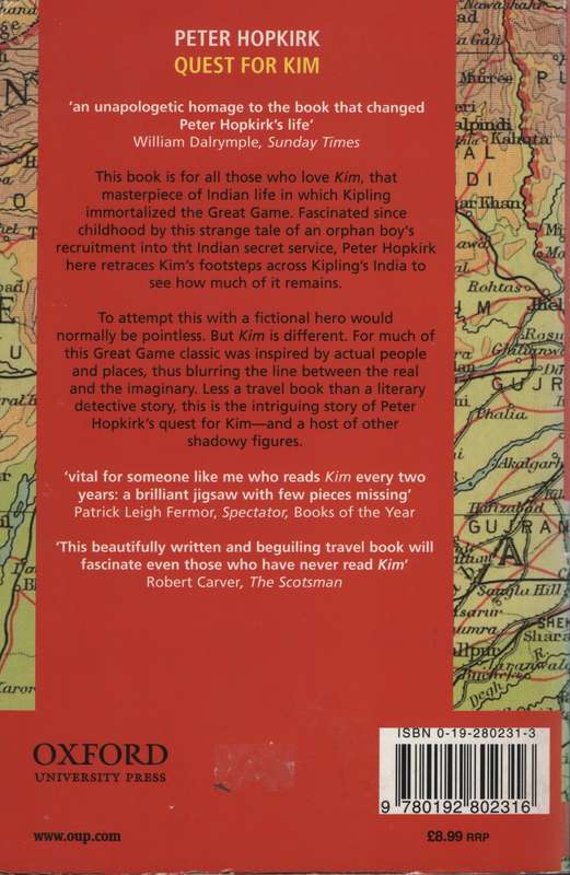 Quest for Kim: In Search of Kipling's Great Game - Hopkirk, Peter